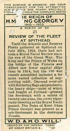 1935 Wills's The Reign of H.M. King George V #21 Review of the Fleet at Spithead Back
