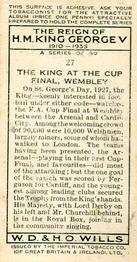 1935 Wills's The Reign of H.M. King George V #27 The King at the Cup Final, Wembley Back