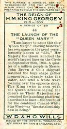 1935 Wills's The Reign of H.M. King George V #44 Launch of the 