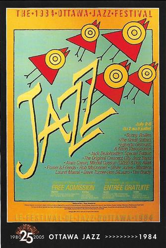 2005 Ottawa Jazz Festival 25th Anniversary Postcard Set #NNO 1984 Front
