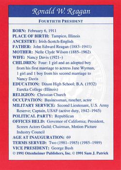1991 Encyclopedia Britannica Presidential #NNO Ronald W. Reagan Back