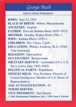 1991 Encyclopedia Britannica Presidential #NNO George Bush Back