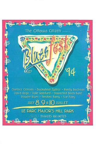 2014 Ottawa BluesFest 20th Anniversary Postcard Set #NNO 1994 Front
