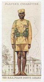 1938 Player's Military Uniforms of The British Empire Overseas #7 The British South Africa Police: Native Askari Front