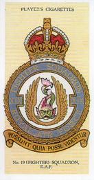 1997 Card Collectors Society 1937 Player's R.A.F. Badges (reprint) #13 No.19 (Fighter) Squadron Front