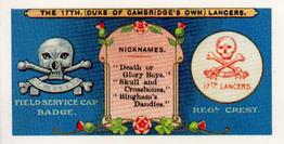 1993 Card Collectors Society Regimental Crests, Nicknames and Collar Badges #NNO The 17th (Duke of Cambridge's Own) Lancers Front
