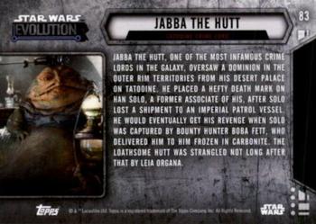 2016 Topps Star Wars Evolution - Blue Lightsaber #83 Jabba the Hutt Back