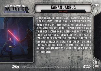 2016 Topps Star Wars Evolution - Blue Lightsaber #99 Kanan Jarrus Back