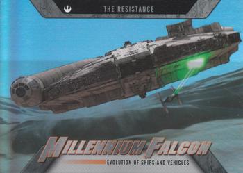 2016 Topps Star Wars Evolution - Evolution of Ships and Vehicles #EV-2 Millennium Falcon Front