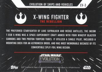 2016 Topps Star Wars Evolution - Evolution of Ships and Vehicles #EV-3 X-Wing Back