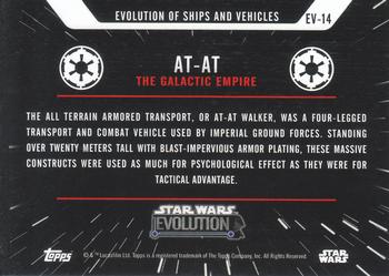 2016 Topps Star Wars Evolution - Evolution of Ships and Vehicles #EV-14 AT-AT Back