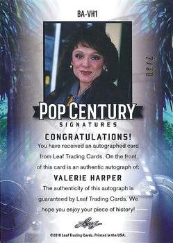 2018 Leaf Metal Pop Century - Blue #BA-VH1 Valerie Harper Back
