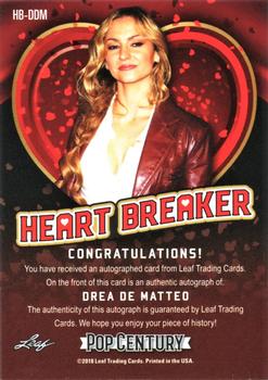 2018 Leaf Metal Pop Century - Heart Breaker Silver #HB-DDM Drea de Matteo Back