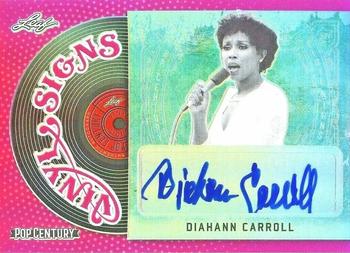 2018 Leaf Metal Pop Century - Vinyl Signs - Pink #VS-DC1 Diahann Carroll Front