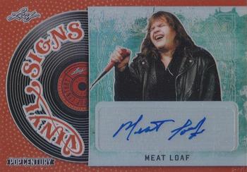 2018 Leaf Metal Pop Century - Vinyl Signs - Orange #VS-ML1 Meat Loaf Front
