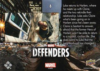 2018 Upper Deck Marvel's The Defenders #8 The Hero of Harlem Back