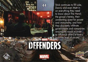 2018 Upper Deck Marvel's The Defenders #44 Everything We Need to Know Back