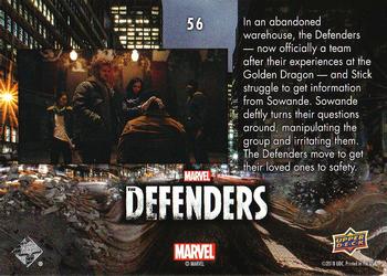 2018 Upper Deck Marvel's The Defenders #56 Up for the Challenge Back