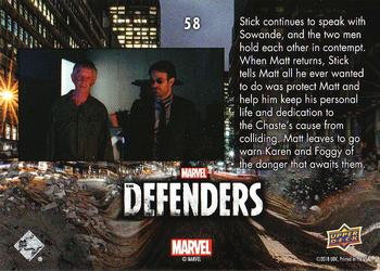 2018 Upper Deck Marvel's The Defenders #58 Your Two Worlds Colliding Back