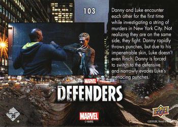 2018 Upper Deck Marvel's The Defenders #103 Luke Cage vs. Iron Fist Back