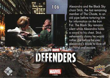2018 Upper Deck Marvel's The Defenders #106 He's a Weapon. You're a Monster. Back
