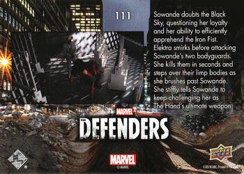 2018 Upper Deck Marvel's The Defenders #111 Keep Asking. Back