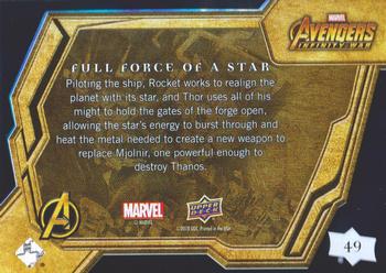 2018 Upper Deck Marvel Avengers Infinity War #49 Full Force Of A Star Back