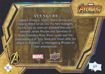 2018 Upper Deck Marvel Avengers Infinity War #52 Avengers Back
