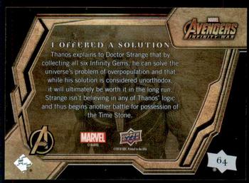 2018 Upper Deck Marvel Avengers Infinity War #64 I Offered A Solution Back