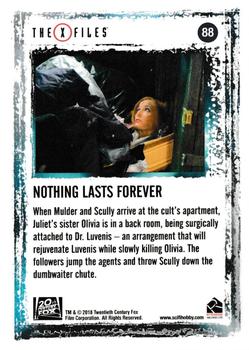 2018 Rittenhouse X-Files Seasons 10 & 11 #88 Nothing Lasts Forever Back