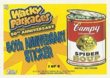 2017 Topps Wacky Packages 50th Anniversary - Yellow #1 Campy Back