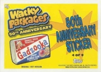 2017 Topps Wacky Packages 50th Anniversary - Yellow #4 Gadzooka Back
