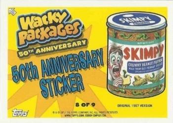 2017 Topps Wacky Packages 50th Anniversary - Yellow #8 Skimpy Back
