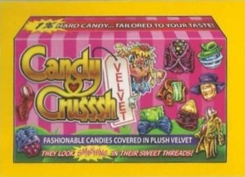 2017 Topps Wacky Packages 50th Anniversary - Yellow #1 Candy Cru$$$h Velvet Front