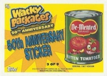 2017 Topps Wacky Packages 50th Anniversary - Bronze #3 De-Mented Back