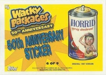 2017 Topps Wacky Packages 50th Anniversary - Bronze #6 Horrid Back
