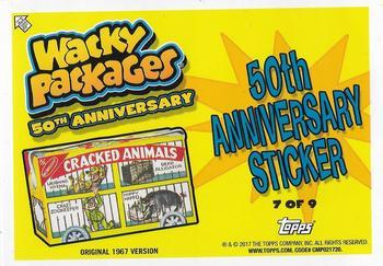 2017 Topps Wacky Packages 50th Anniversary - Bronze #7 Cracked Animals Back