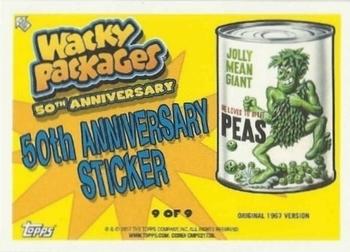 2017 Topps Wacky Packages 50th Anniversary - Bronze #9 Jolly Mean Giant Back