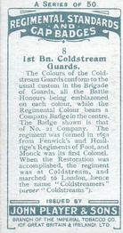 1930 Player's Regimental Standards and Cap Badges #8 1st Bn. Coldstream Guards Back