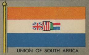 1950 Topps Parade Flags of the World (R714-6) #21 Union Of South Africa Front