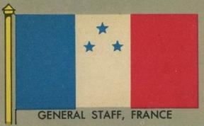 1950 Topps Parade Flags of the World (R714-6) #64 General Staff France Front