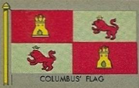 1950 Topps Parade Flags of the World (R714-6) #78 Columbus Flag Front