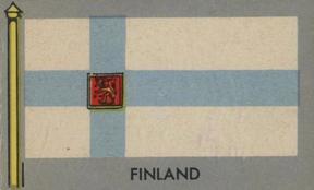 1950 Topps Parade Flags of the World (R714-6) #100 Finland Front