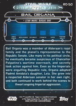 2018 Topps Star Wars: Galactic Files - Orange #RO-50 Bail Organa Back