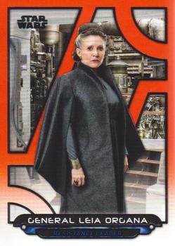 2018 Topps Star Wars: Galactic Files - Orange #TLJ-7 General Leia Organa Front
