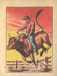 1951 Post Cereal Hopalong Cassidy Wild West (F278-2) #2 Riding A Brahma Bull Front