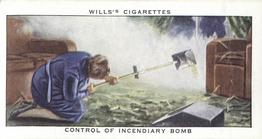 1938 Wills's Air Raid Precautions #15 Control of Incendiary Bomb Front