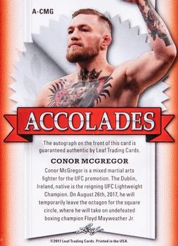 2017 Leaf Pop Century - Accolades - Gold #A-CMG Conor McGregor Back