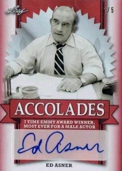 2017 Leaf Pop Century - Accolades - Red #A-EA1 Ed Asner Front