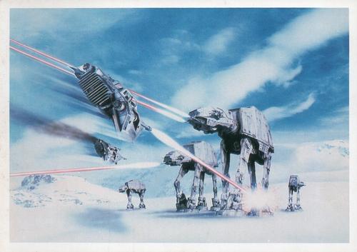 1980 Topps The Empire Strikes Back Photo Cards #22 Snow Speeder vs. AT-AT Front